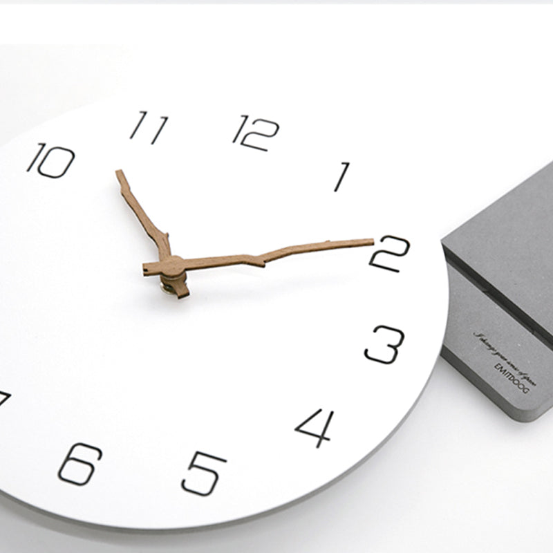 EMITDOOG Fresh Minimalist White 12 Inch Stand Clock
