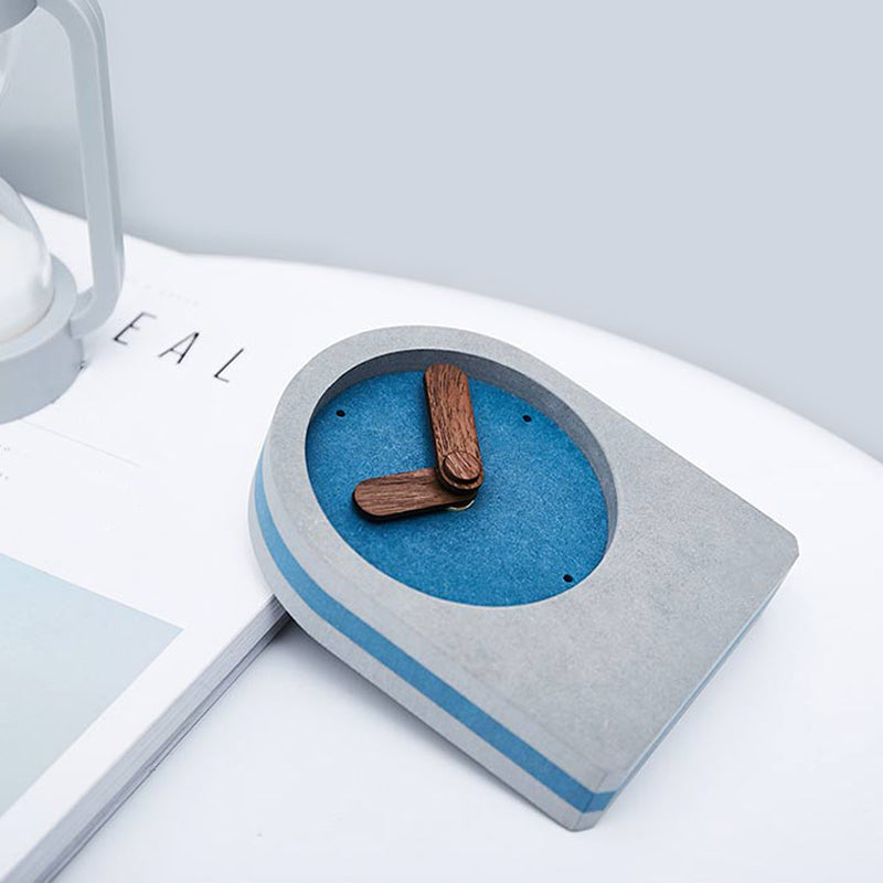 Nome SteelBlue Walnut Clock