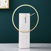 Moderna Ødger Brass Ring Marble Clock