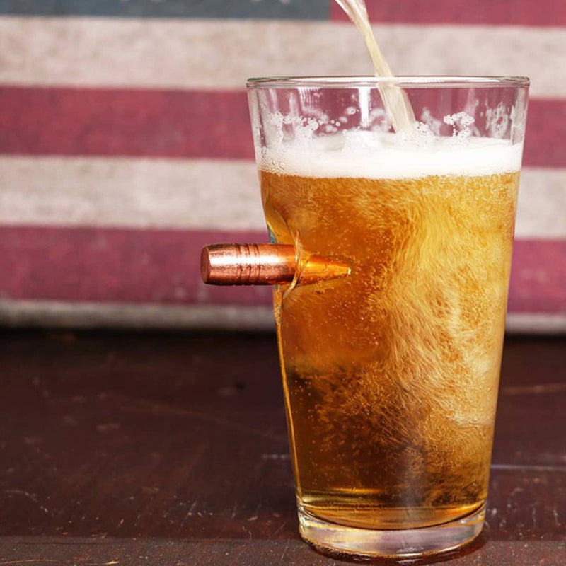 .50 Caliber Bullet Pint Glass