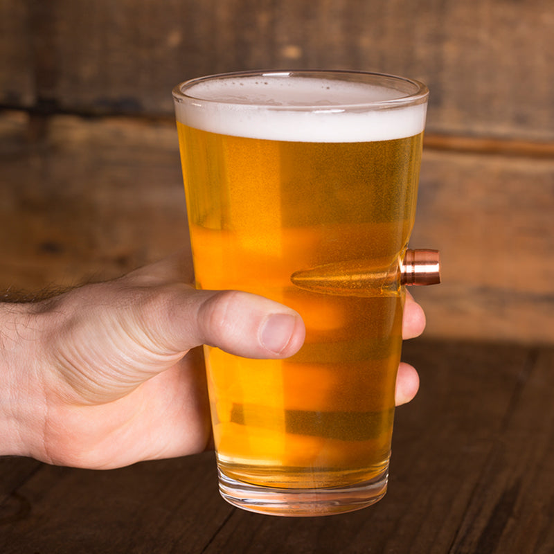 .50 Caliber Bullet Pint Glass