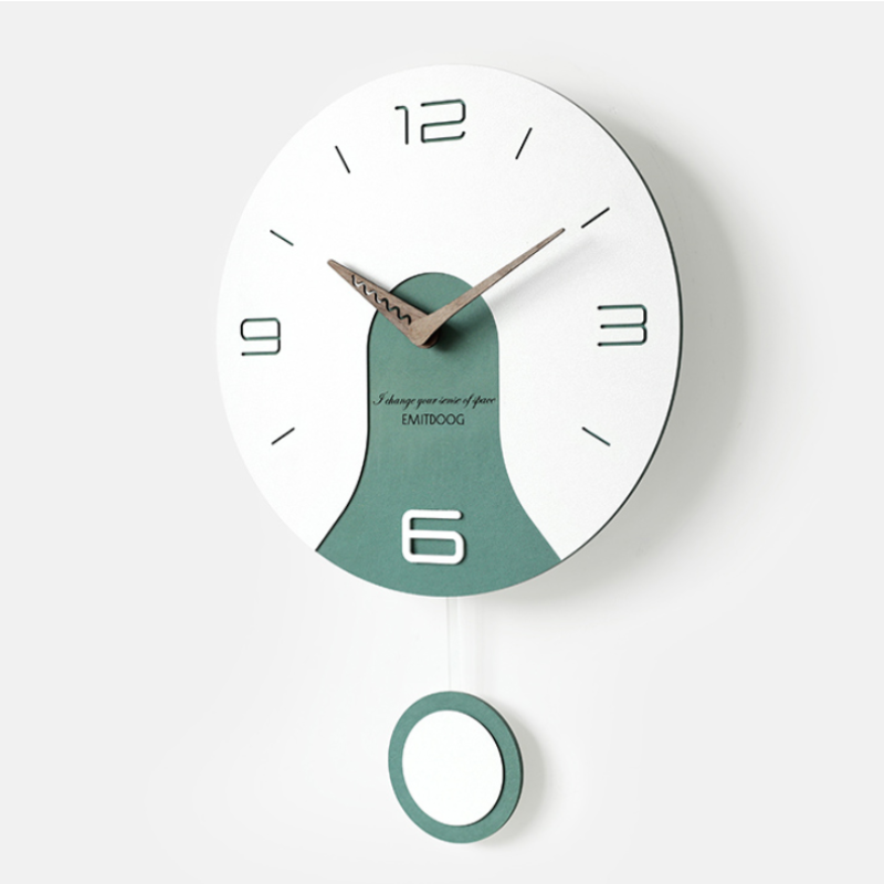EMITDOOG Round Pendulum Wall Clock