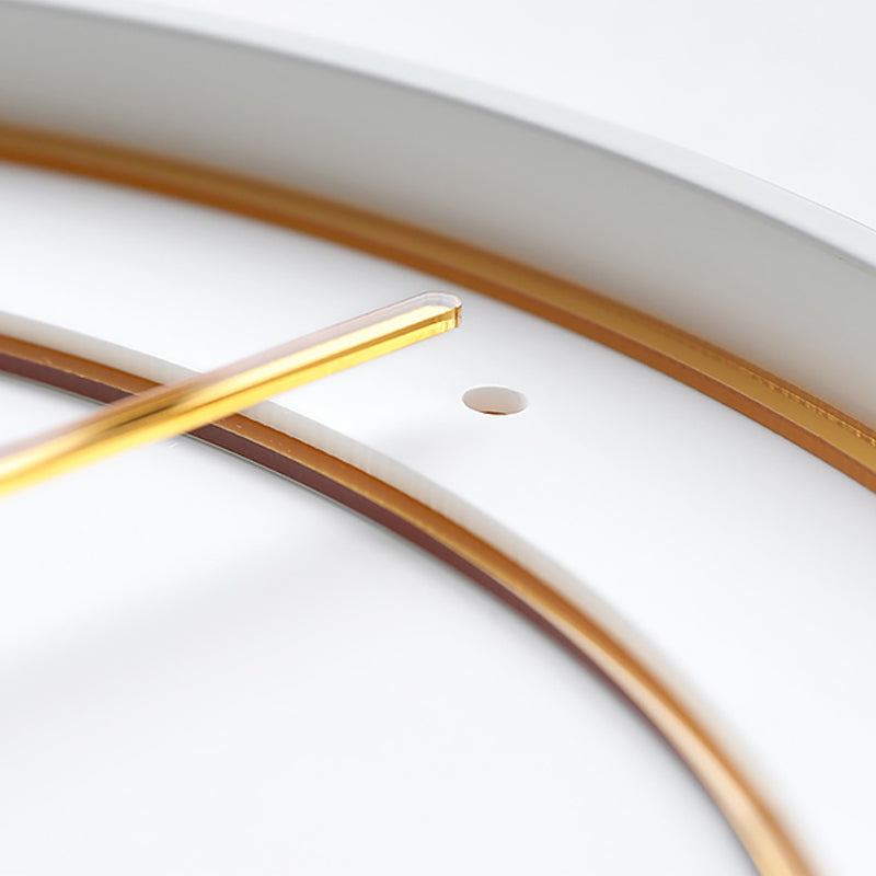 EMITDOOG Minimalist Gold Ring Wall Clock