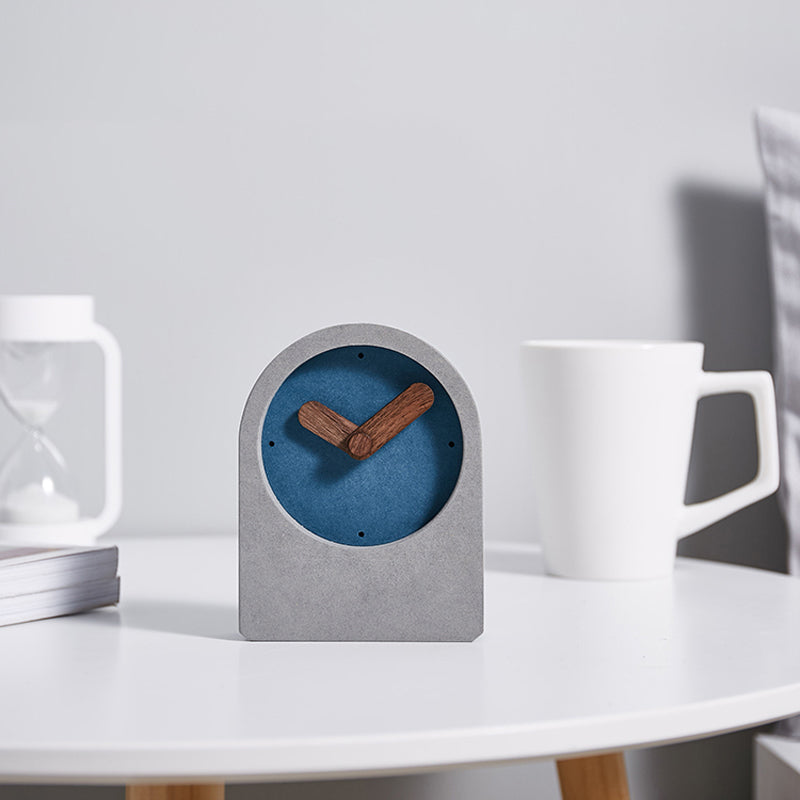 Nome SteelBlue Walnut Clock