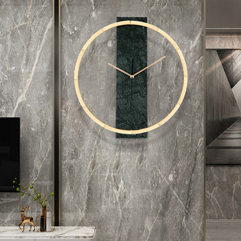 Moderna Ødger Brass Ring Marble Wall Clock