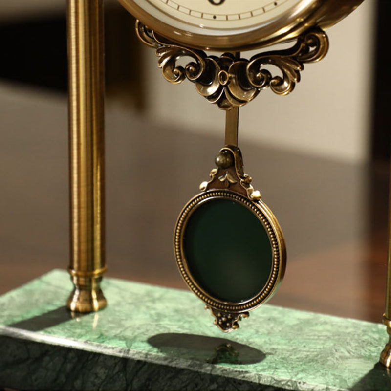 Runa Armen Tveir Copper Marble Pendulum Clock