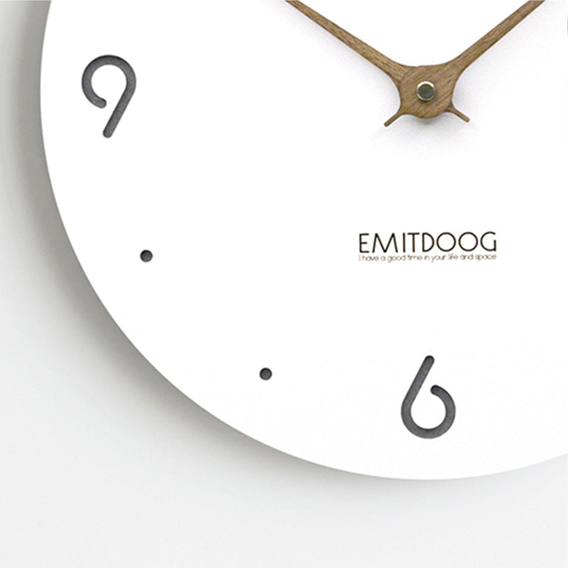 EMITDOOG Simple White Home Wall Clock