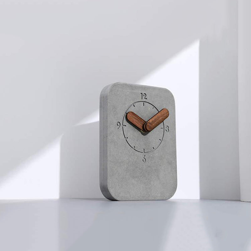 Nome Square Walnut Clock