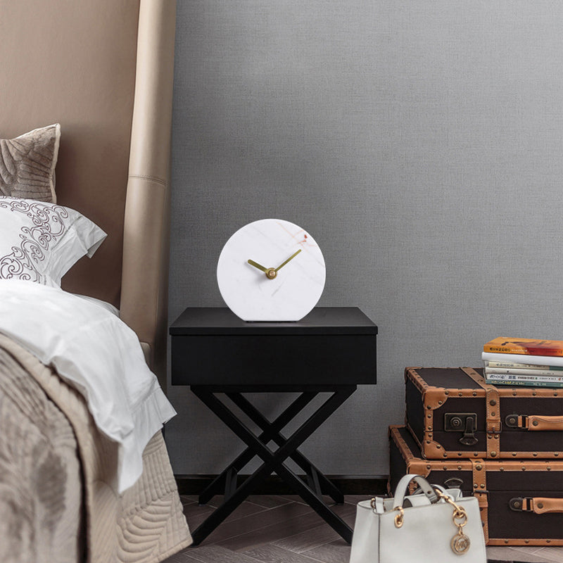 Ylva Nordic Marble Table Clock