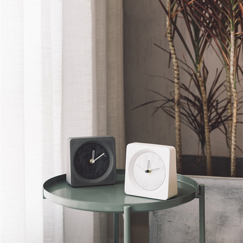 Bodil Marble Cement Clock