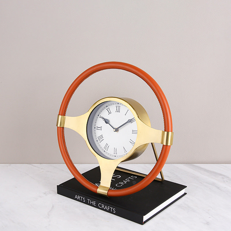 Moderna Leather Steering Wheel Clock