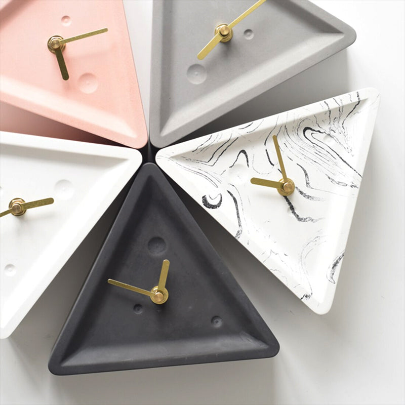 Bodil Triangle Cement Clock