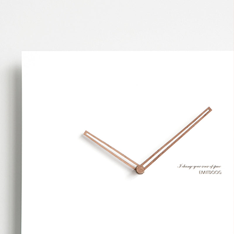 EMITDOOG White Quadrangle 15 Inch Wall Clock