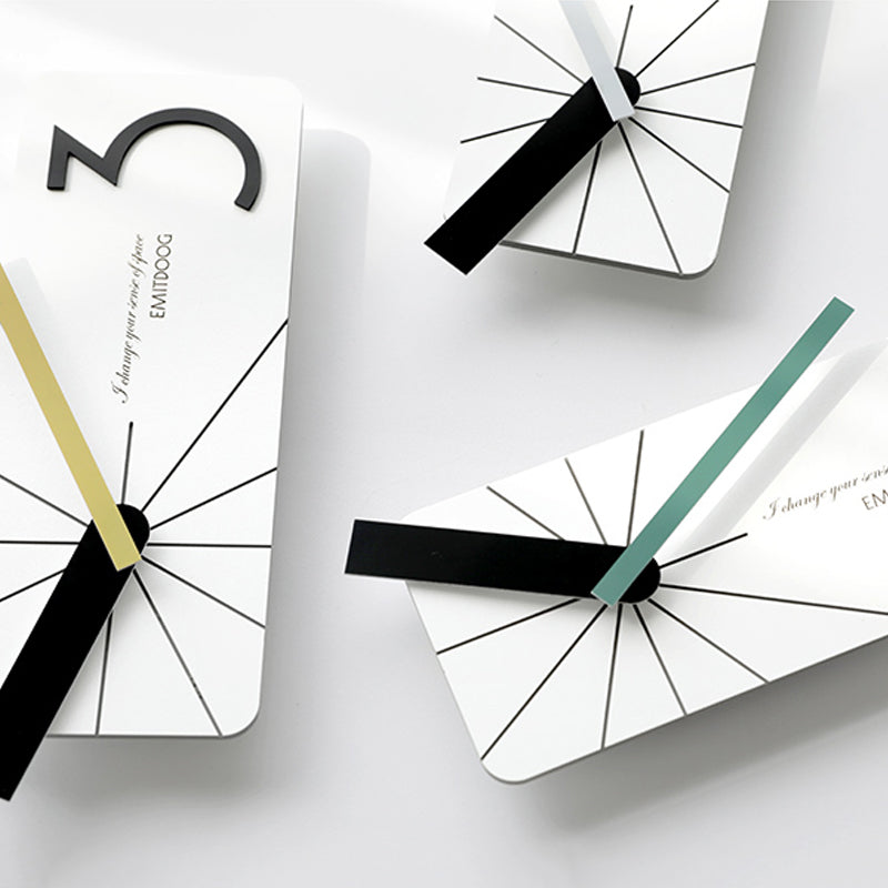 EMITDOOG Long Polygon Wall Clock