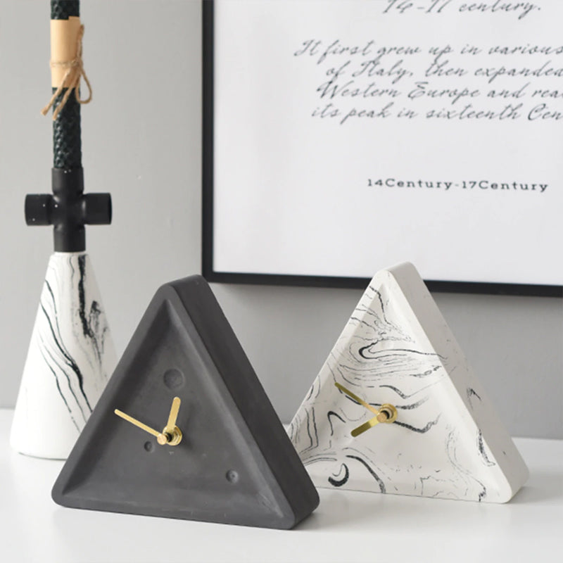 Bodil Triangle Cement Clock