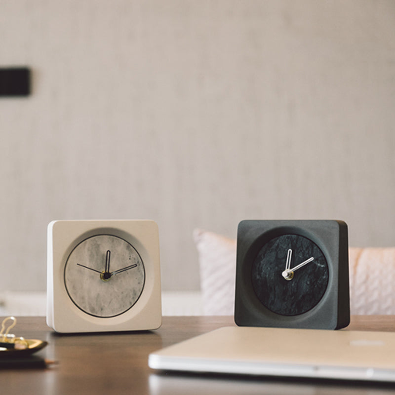 Bodil Marble Cement Clock