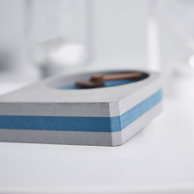 Nome SteelBlue Walnut Clock