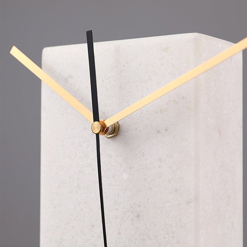 Moderna Ødger Brass Ring Marble Clock