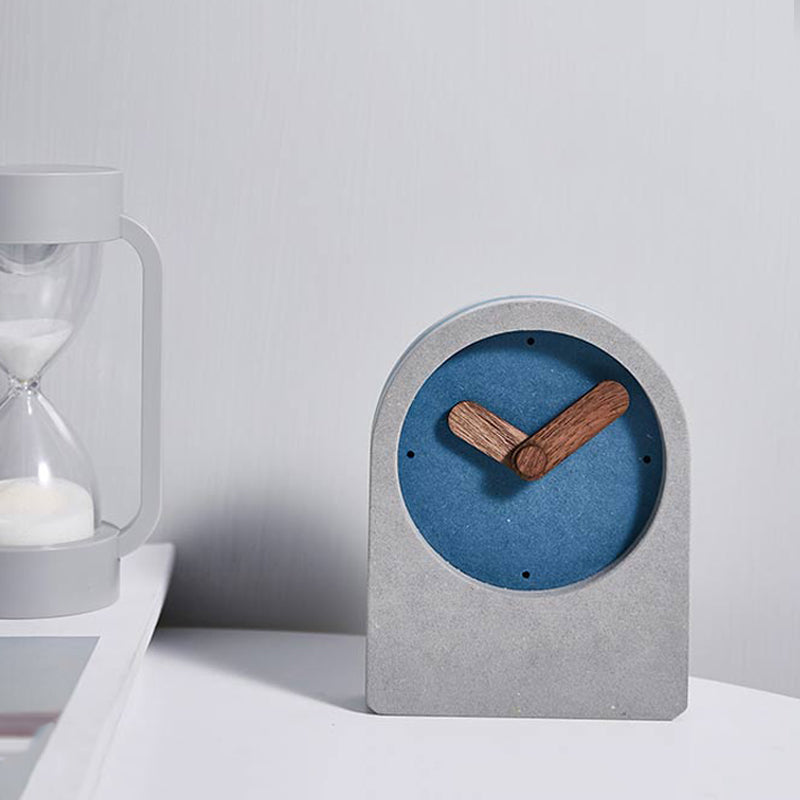 Nome SteelBlue Walnut Clock