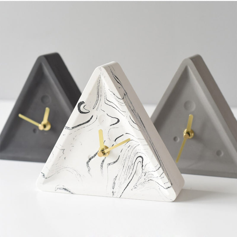Bodil Triangle Cement Clock