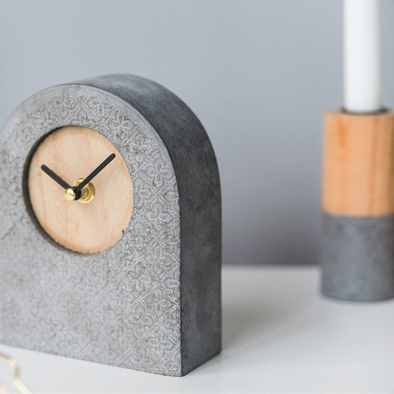 Kefa Copenhagen Cement Wooden Clock
