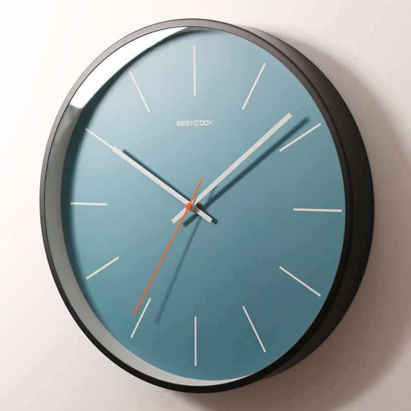 Geekcook Teal Minimalist Wall Clock