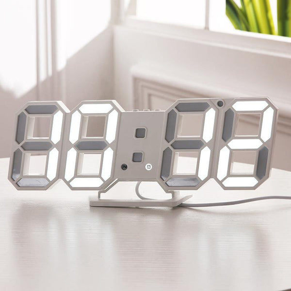 3D LED Digital Clock | Alarm Clock LED Table Clock Powered for Heavy ...