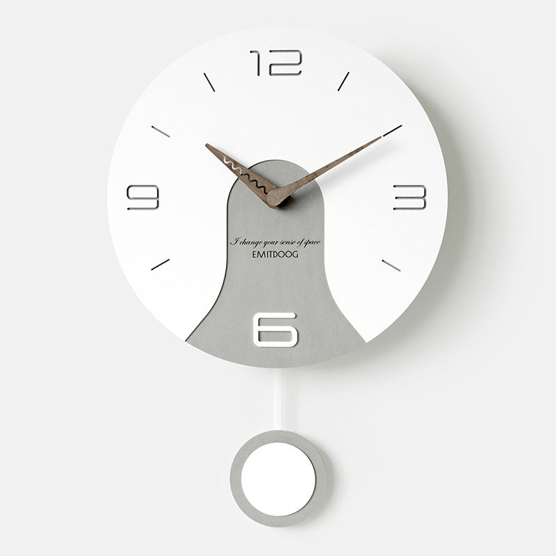 EMITDOOG Round Pendulum Wall Clock