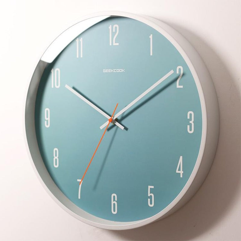 Geekcook Teal Minimalist Wall Clock
