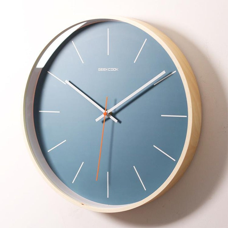 Geekcook Teal Minimalist Wall Clock