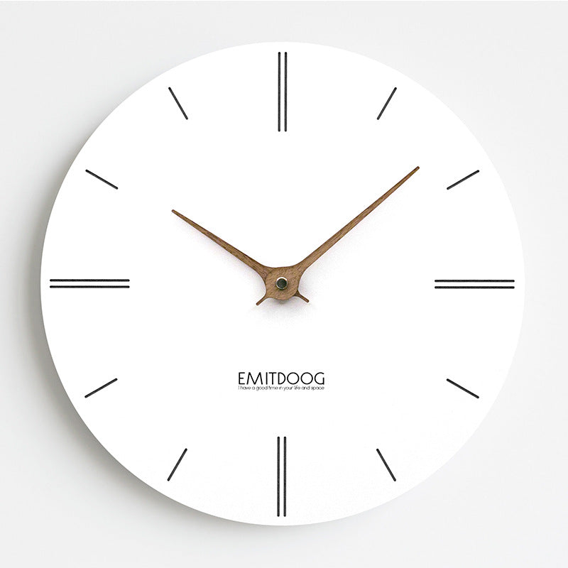 EMITDOOG Simple White Home Wall Clock