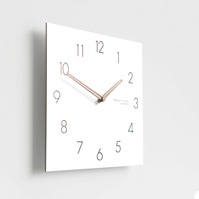 EMITDOOG White Quadrangle 15 Inch Wall Clock