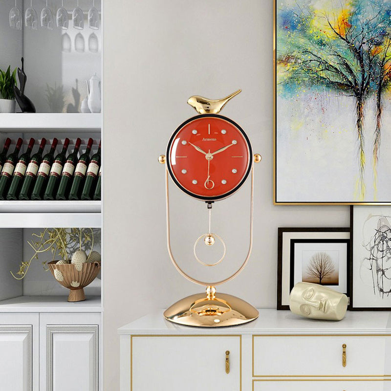 Tannis Armens Leather Pendulum Bird Paradise Clock