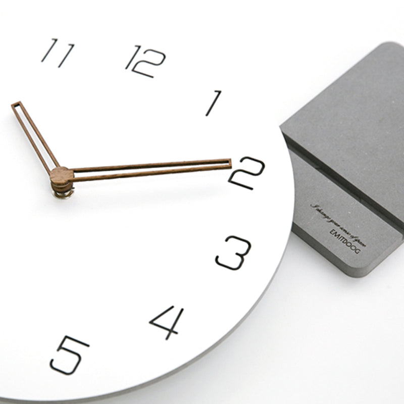EMITDOOG Fresh Minimalist White 12 Inch Stand Clock