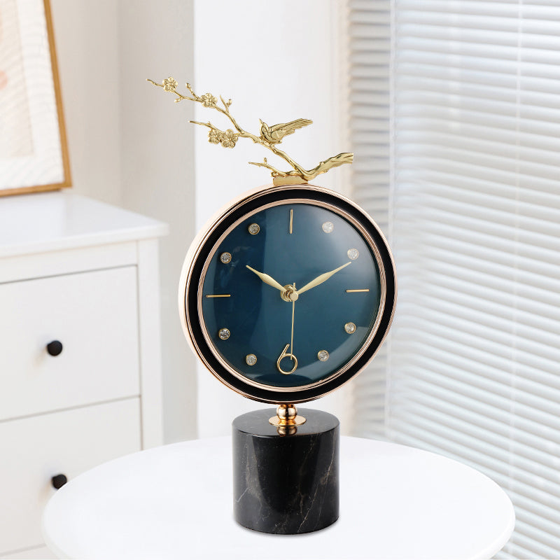 Tannis Armens Leather Gold Blossom Clock