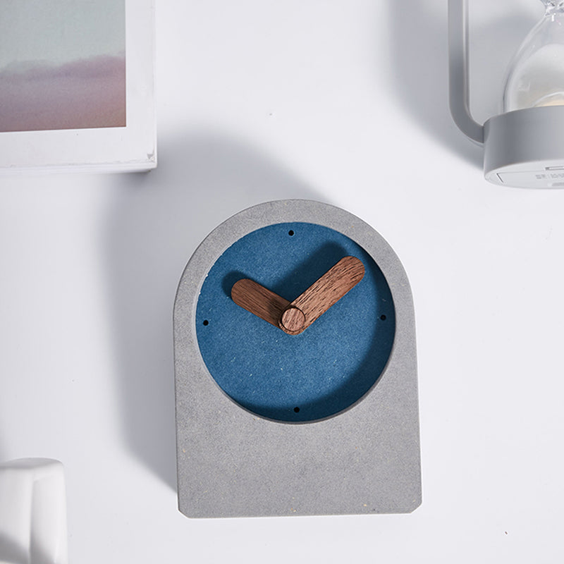 Nome SteelBlue Walnut Clock