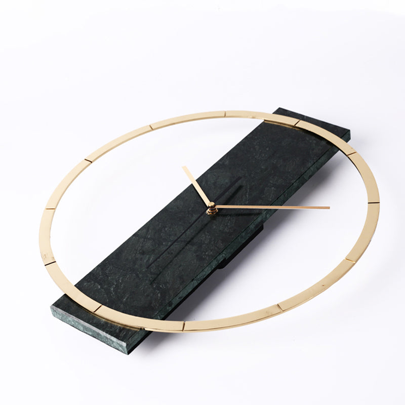 Moderna Ødger Brass Ring Marble Wall Clock