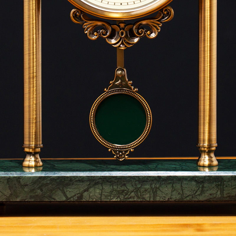 Runa Armen Tveir Copper Marble Pendulum Clock