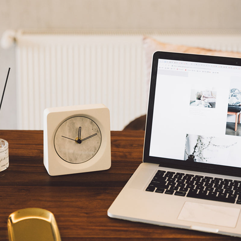 Bodil Marble Cement Clock