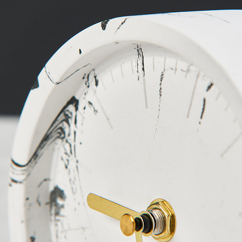 Bodil Round Cement Clock