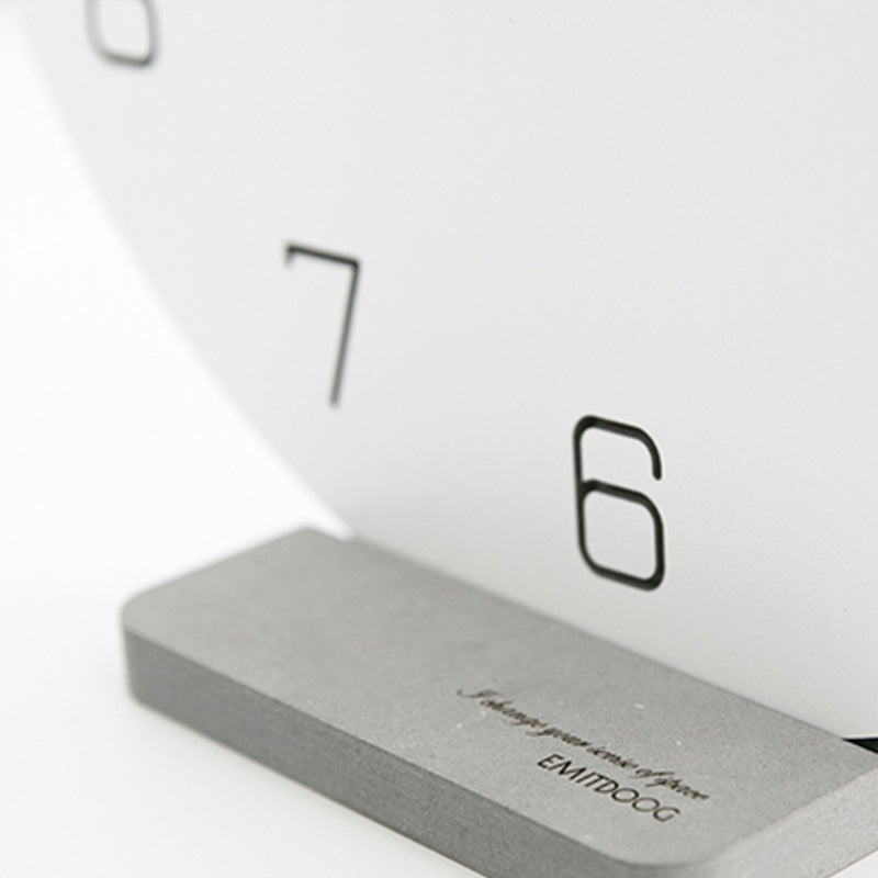 EMITDOOG Fresh Minimalist White 12 Inch Stand Clock
