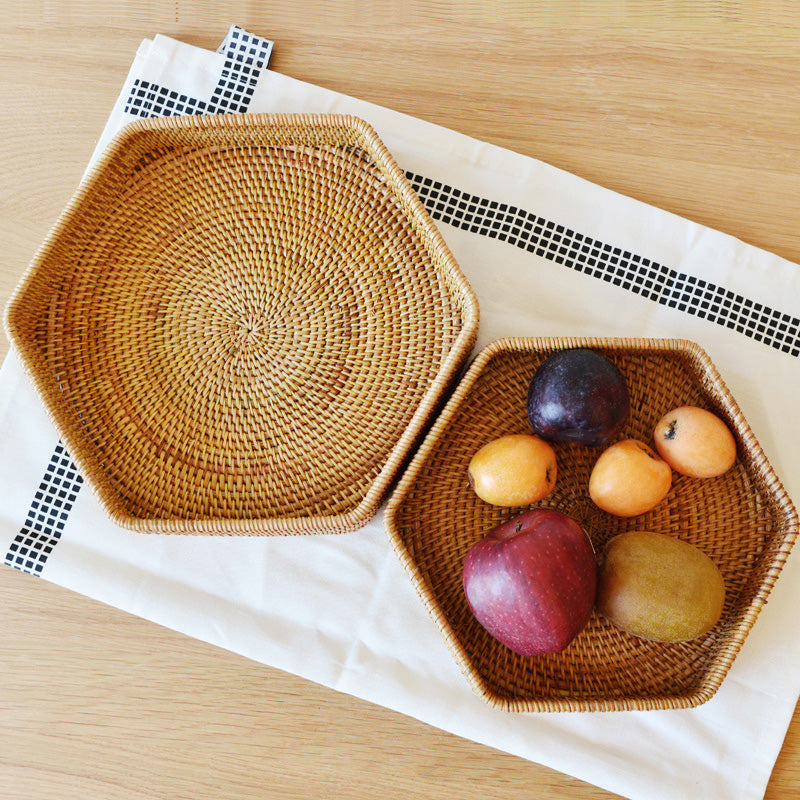 Albinu Hexa Wicker Basket, Sets of 2