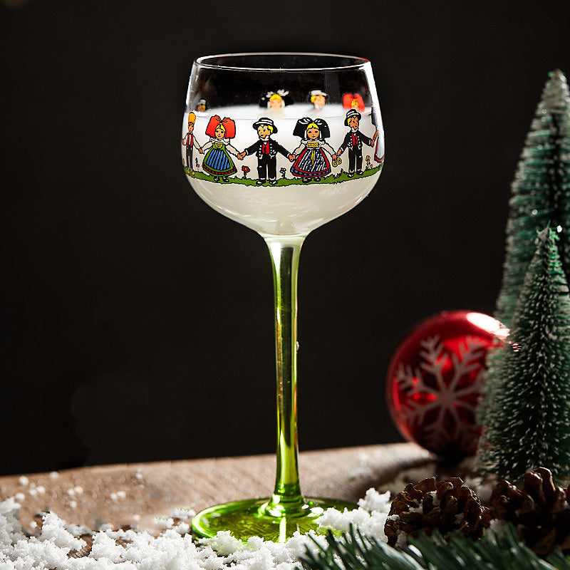Alsace Hansi Wine Glass | Vintage Nordic Alsace Wine Glass with