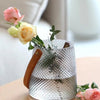 Andreea Vase with Leather Handle