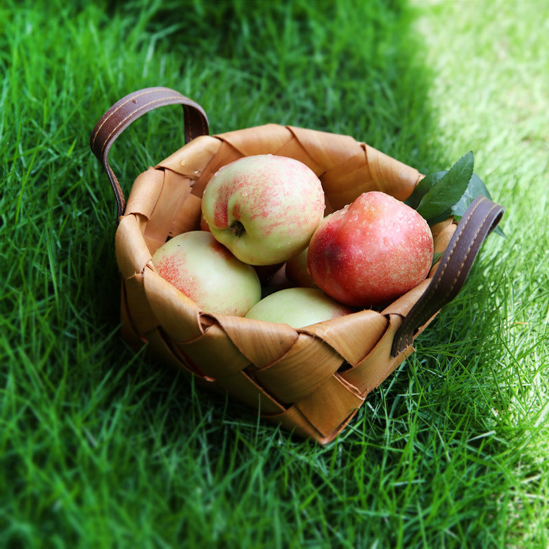 Assorted Wood Chip Handled Basket