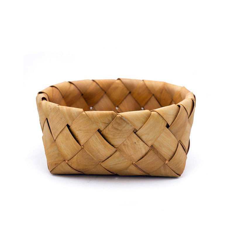 Assorted Wood Chip Round Basket