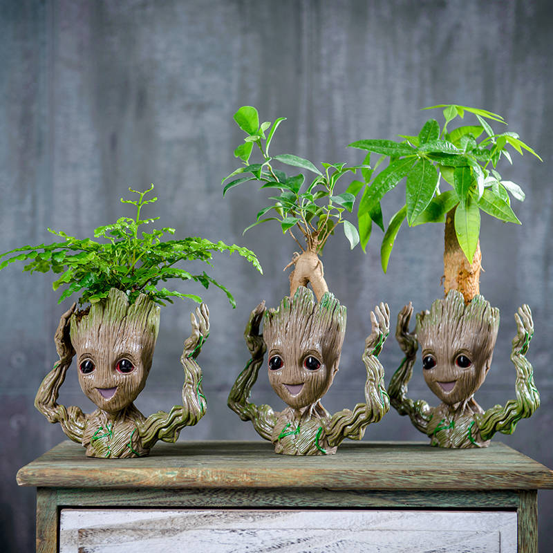 i am groot plant pot Baby Groot Planter | Creative Treeman Baby Groot Succulent Planter Cute Green Plants Flower Pot Guardians of The Galaxy