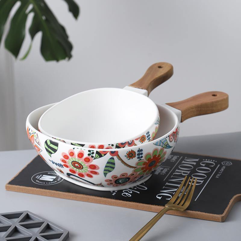 Batèk Floral Handle Bowl - TOV Collection