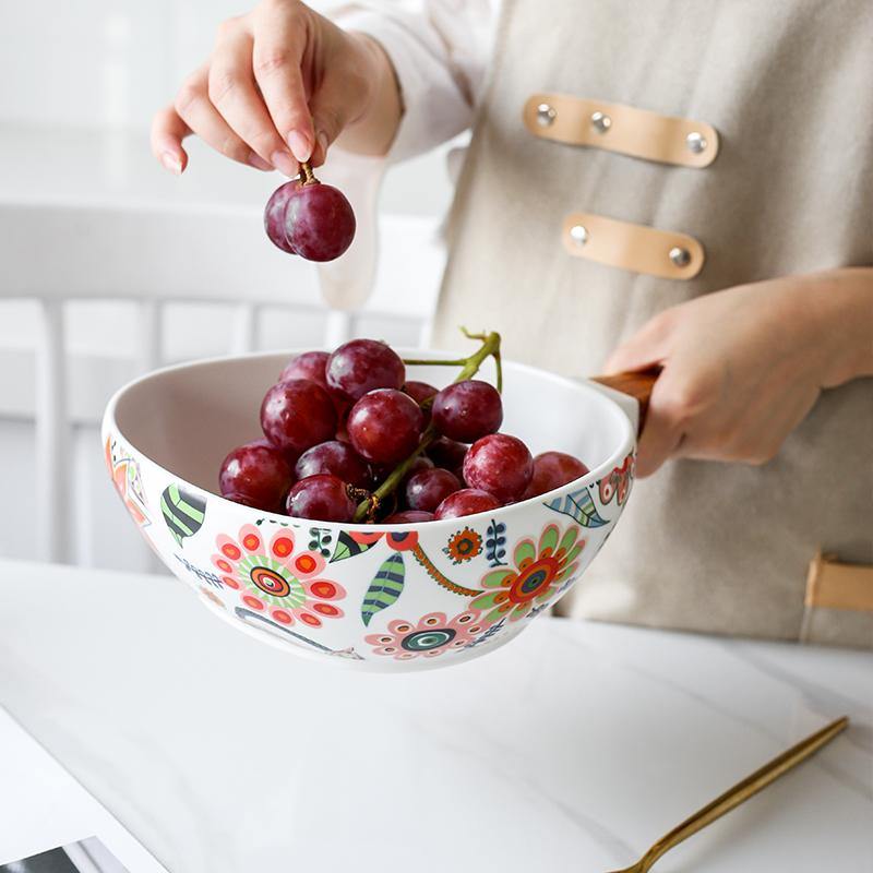 Batèk Floral Handle Bowl - TOV Collection