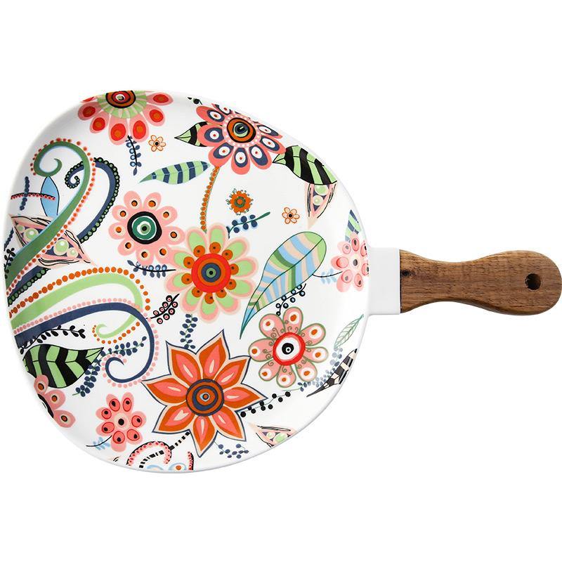 Batèk Floral Handle Plate - TOV Collection